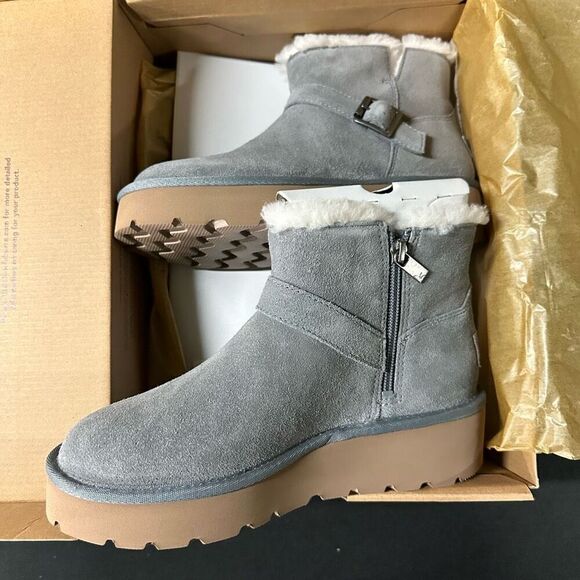 New Koolaburra Kelissa Mini Ankle Boots 6 Wild Dove - Picture 4 of 7